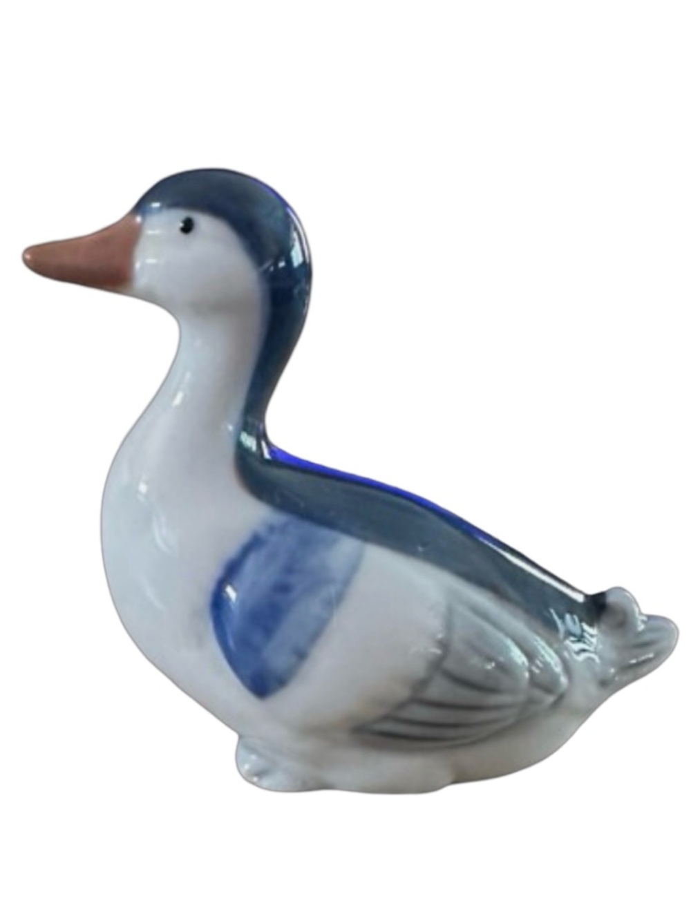 Otagiri Vintage Duck Figurine 2.75” Hand Painted Porcelain Miniature Japan